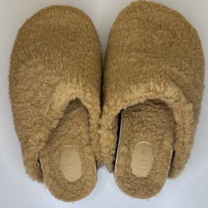 INTENTIONALLY BLANK Tan Fuzzy Slippers